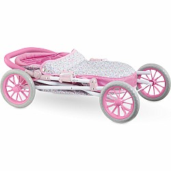 Doll Carriage, Bright Pink Floral