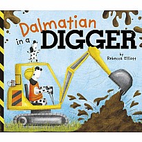 Dalmatian in a Digger