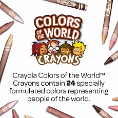 24 Ct Crayons, Colors Of The World