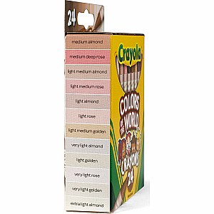 24 Ct Crayons, Colors Of The World