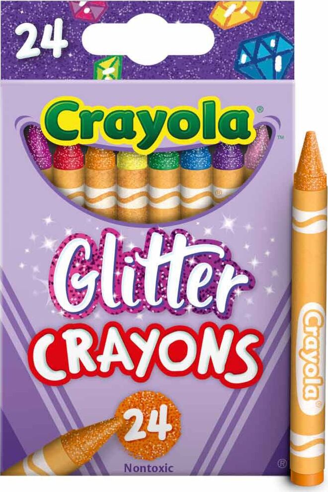 24 Ct. Glitter Crayons - Crayola