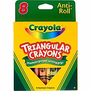 8 Ct Anti-Roll Triangular Crayons