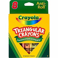 8 Ct. Anti-Roll Triangular Crayons