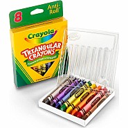 8 Ct Anti-Roll Triangular Crayons