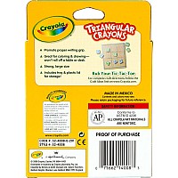 8 Ct Anti-Roll Triangular Crayons