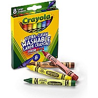8 Ct. Ultra-Clean Washable Crayons - Regular Size