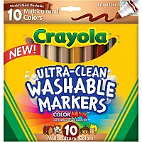 10 Ct. Ultra-Clean Washable Multicultural, Broad Line, Color Max Markers