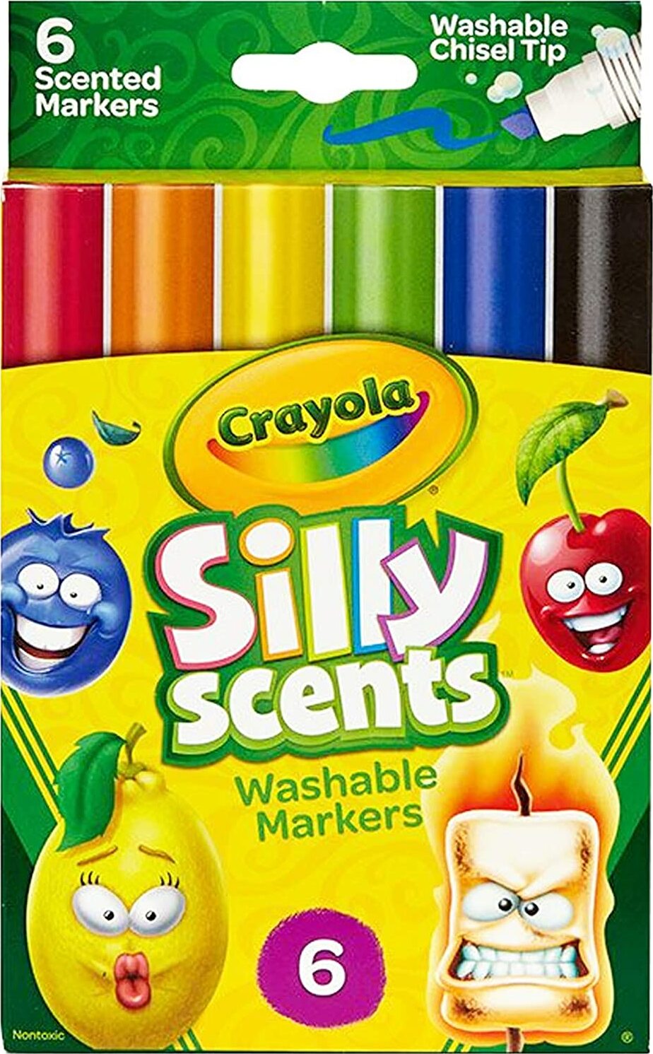 Crayola Silly Scents Markers Washable Chisel Tip 6 ct