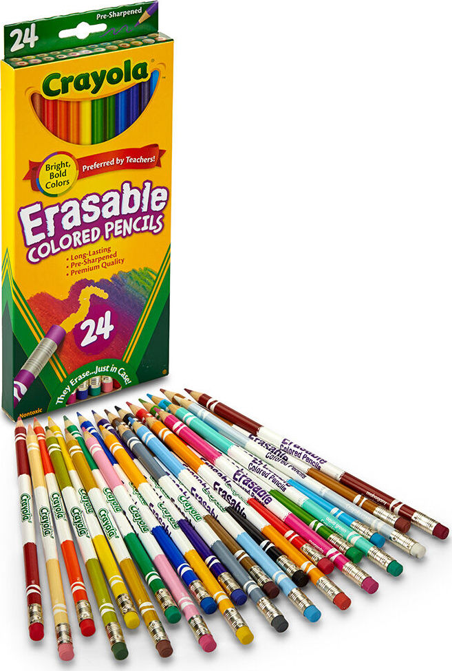 24 Ct. Erasable Colored Pencils - Kremer's Toy And Hobby