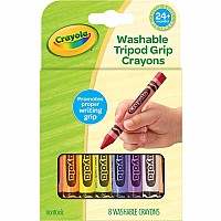 8 Ct. My First Crayola Washable Tripod Grip Crayons, Stage 2