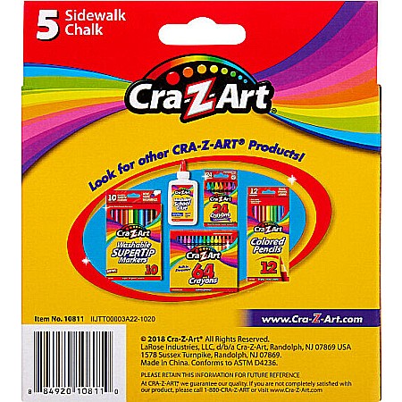 Sidewalk Chalk 5 pcs