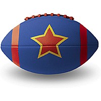 Soft Football Blue Star Red Background