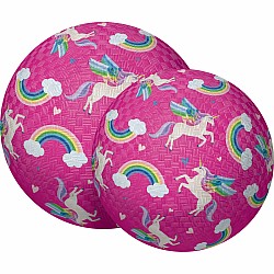 5" Playground Ball - Unicorn Rainbow