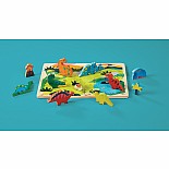 16-pc Wood puzzle - Dinosaur
