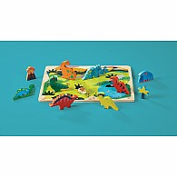 16-pc Wood puzzle - Dinosaur