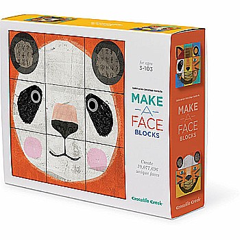 Crocodile Creek "Make-A-Face Blocks Animal" (9 Pc Block Puzzle)