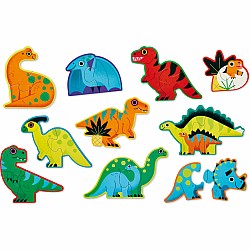 Crocodile Creek "Let's Begin: Dinosaurs" (2 Pc 10 in 1 Puzzle)