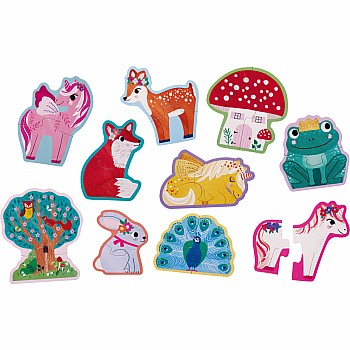 Crocodile Creek "Let's Begin:Unicorn" (2 pc 10 in 1 Puzzles)