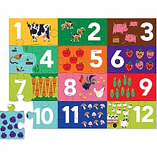 24-Piece Puzzle Case - Barnyard 123