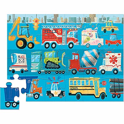 24-Piece Puzzle Case - Vehicles