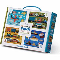 Four Puzzles - Vehicles