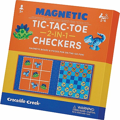 Magnetic Games/Tic Tac Toe & Checkers - Dino