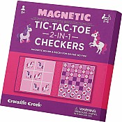 Magnetic Games/Tic Tac Toe & Checkers - Unicorn