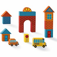 Build & Play Wood Blocks - Busy City