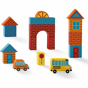 Build and Play Wood Blocks, Busy City