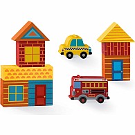 Build & Play Mini Wood Blocks - Busy City