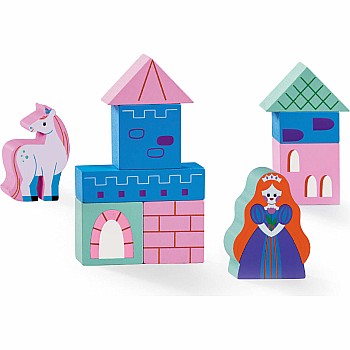 Build & Play Mini Wood Blocks, Princess Palace