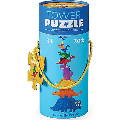 30-Piece Tower Puzzle - Dinosaur