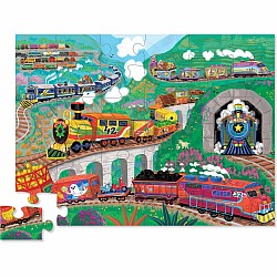 Crocodile Creek "All Aboard" (36 pc Foil Stamped Floor Puzzle)