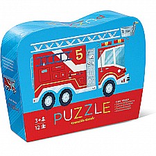 Crocodile Creek Fire Truck 12 Piece Jigsaw Puzzle