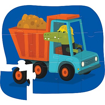 Crocodile Creek "Construction Croc" (12 Pc Mini Puzzle)