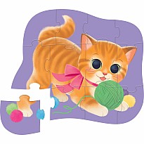 12-Pc Mini Puzzle - Cute Kitten