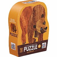 12-Pc Mini Puzzle - Brown Bear Brown Bear