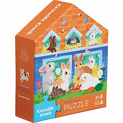 50 Pc Flat House Puzzle - Bunny House