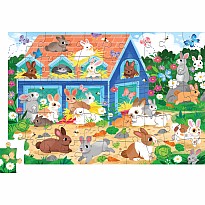 50 Pc Flat House Puzzle - Bunny House