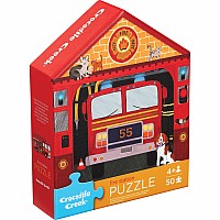 50 Pc Flat House Puzzle - Fire House
