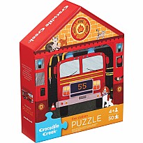 50 Pc Flat House Puzzle - Fire House