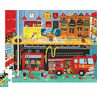 50 Pc Flat House Puzzle - Fire House