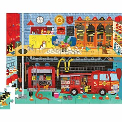 50 Pc Flat House Puzzle - Fire House