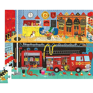 50 Pc Flat House Puzzle - Fire House