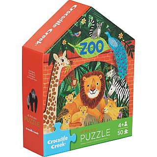 50 Pc Flat House Puzzle - Zoo