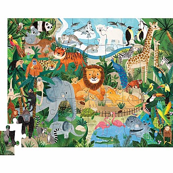 Crocodile Creek "Flat House: Zoo" (50 Pc Puzzle)
