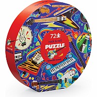 72- pc Round Box Puzzle - Rock n Roll