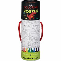Color a Poster with Crayons - Dinosaur
