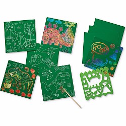 Sparkle Scratch Art, Dinosaur 