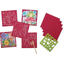 Sparkle Scratch Art, Garden